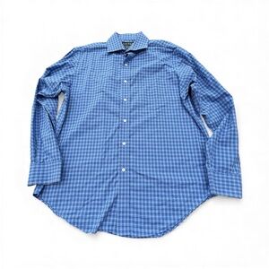 Lauren Ralph Lauren Men's 16-34/35 non iron long sleeve shirt Blue White Black